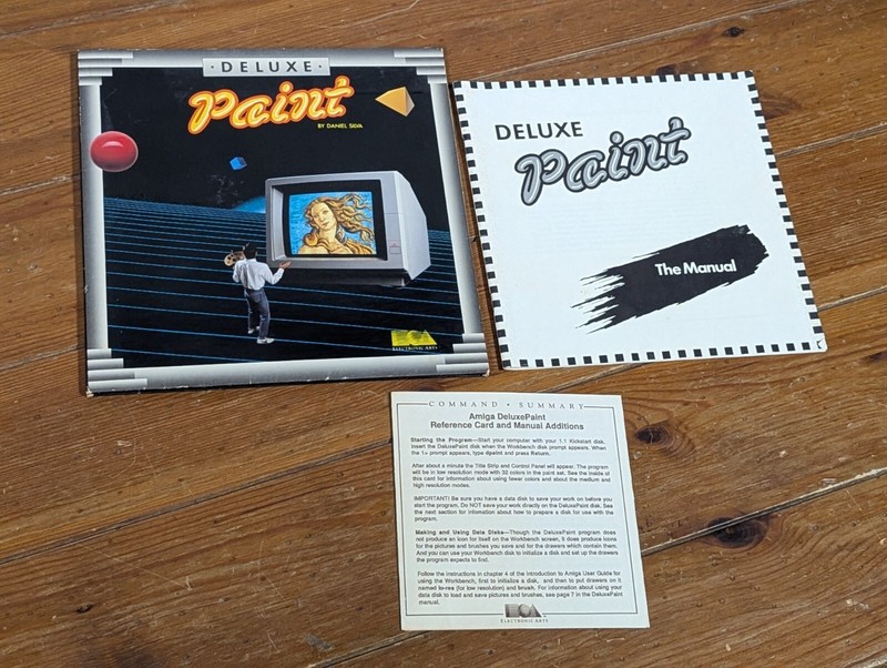 Amiga Deluxe Paint ~ Electronic Arts EA Daniel Silva ~ Docs Only ~ No Diskettes gallery