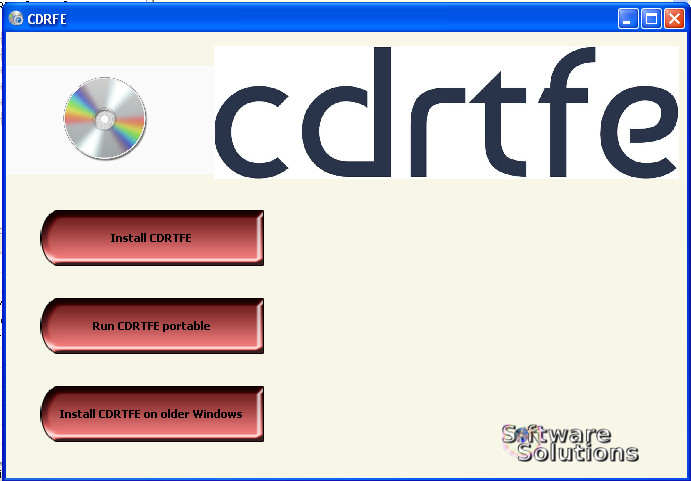 Cdrtfe open source CD/DVD/BD burning application