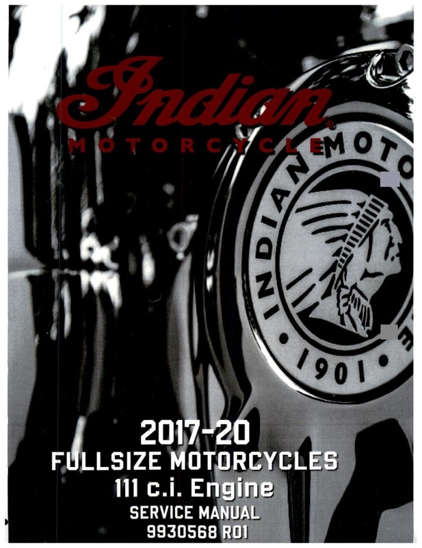 2019 2020 Indian Chieftain, Classic, Dark Horse, Elite Service Repair Manual CD