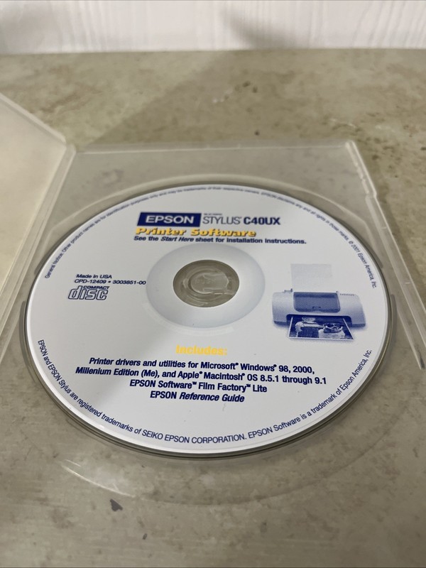 EPSON Stylus C40 Series Printer Software Drivers and Utilities Disc gallery