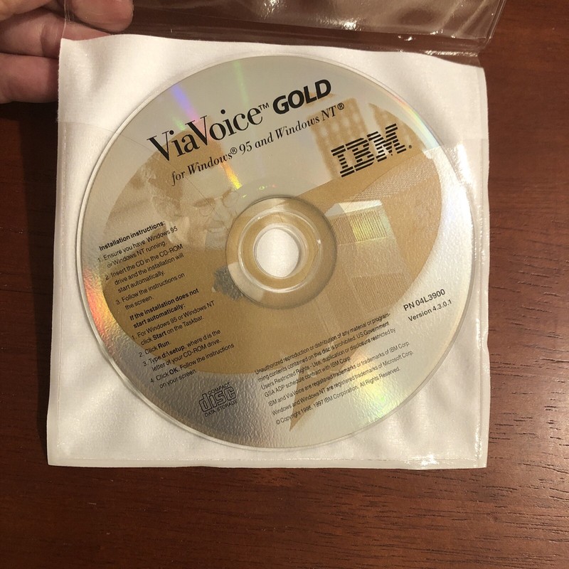 IBM ViaVoice Gold ~ Continuous Speech Recognition ~ Version 4.3 ~ VoiceType ~ CD gallery