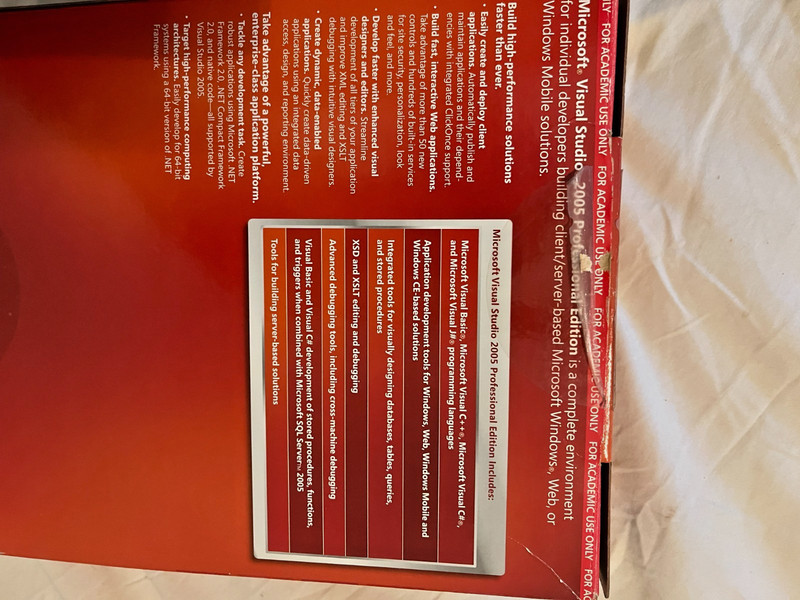 Microsoft Visual Studio 2005 Professional Edition Full Version Academic MSDN gallery
