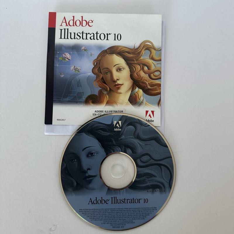 Adobe Illustrator 10 For Macintosh CD Vintage With Serial Number