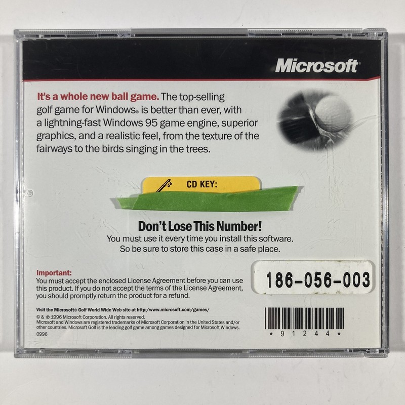 Microsoft Golf Version 3.0 (1996) PC CD-ROM Windows 95 Vintage Computer Game gallery