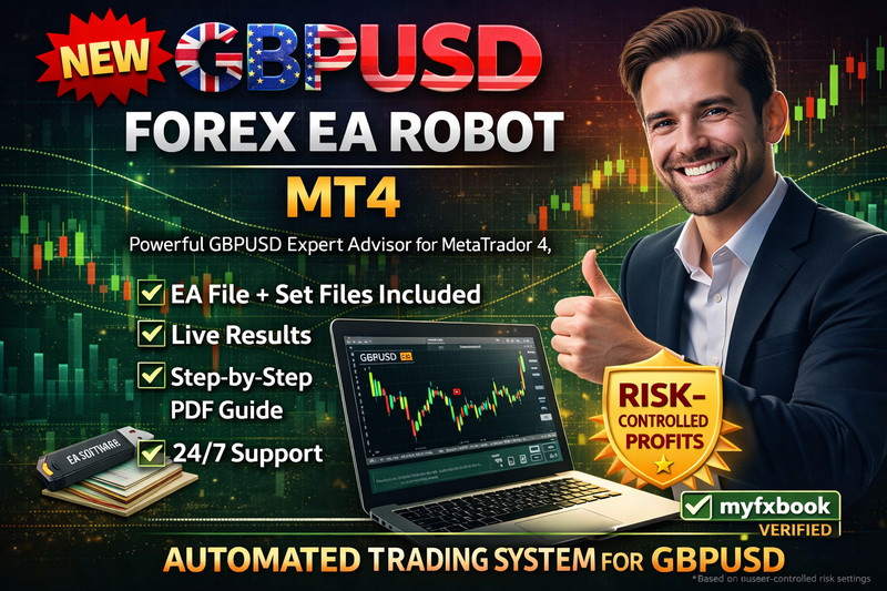 #1 ✅ GBPUSD Forex EA Robot for MT4 + Set Files | Auto Trading Expert Advisor