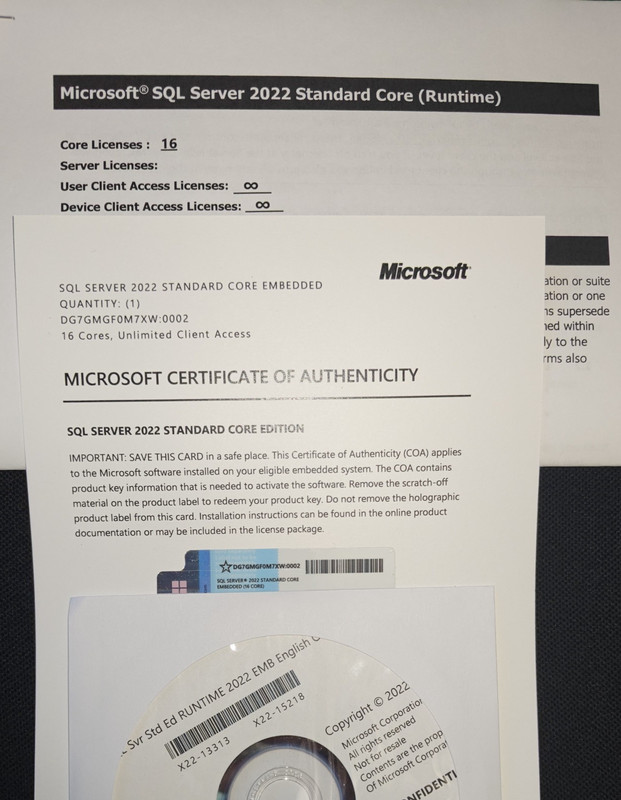 SQL Server 2022 Standard Core - Unlimited Client Access - 16 Core gallery