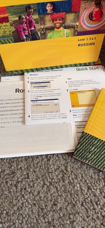 Rosetta Stone Russian Lessons Level 1, 2 & 3 for Home School CDs No Headphones gallery