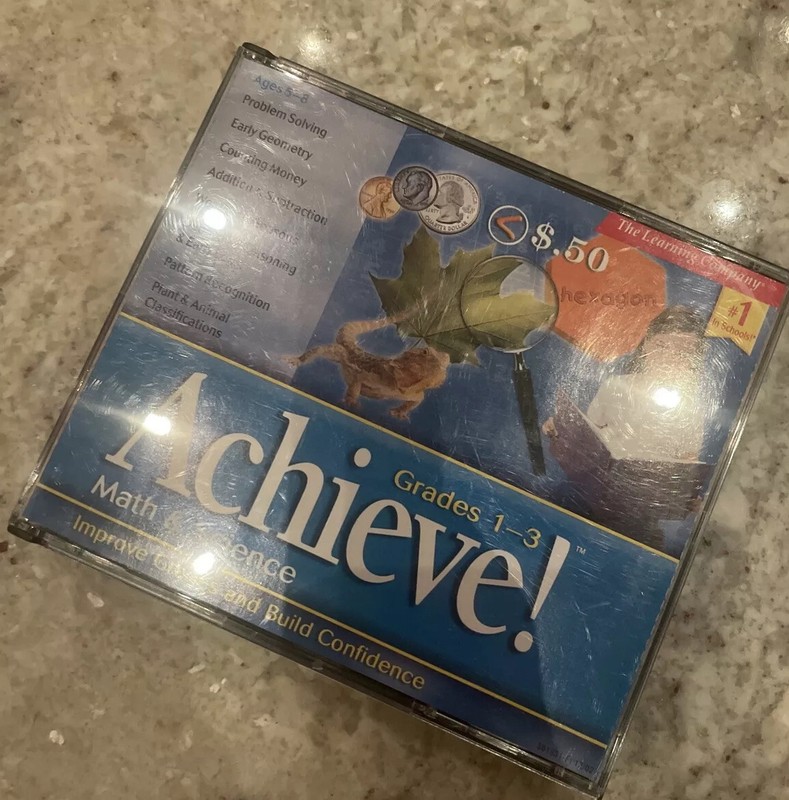 ACHIEVE MATH SCIENCE PC MAC CD AGE 5-8 GRADE 1-3 IMPROVE GRADES LEARNING COMPANY gallery
