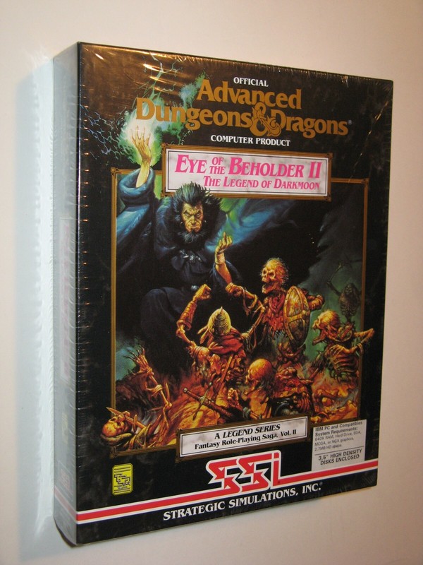 Eye of the Beholder II:Legend of Darkmoon *sealed* IBM PC 3.5"disks SSI D&D rpg