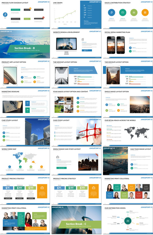 Powerpoint templates for professional Microsoft Powerpoint presentations - V2 gallery