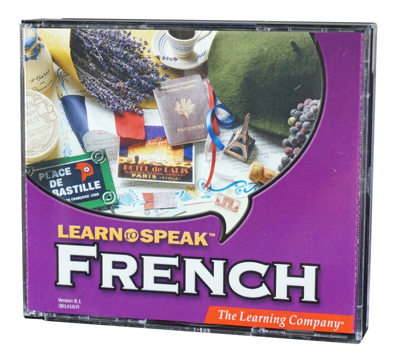Learn to Speak French Language w/ Reference Book and Microphone 5 CD Set