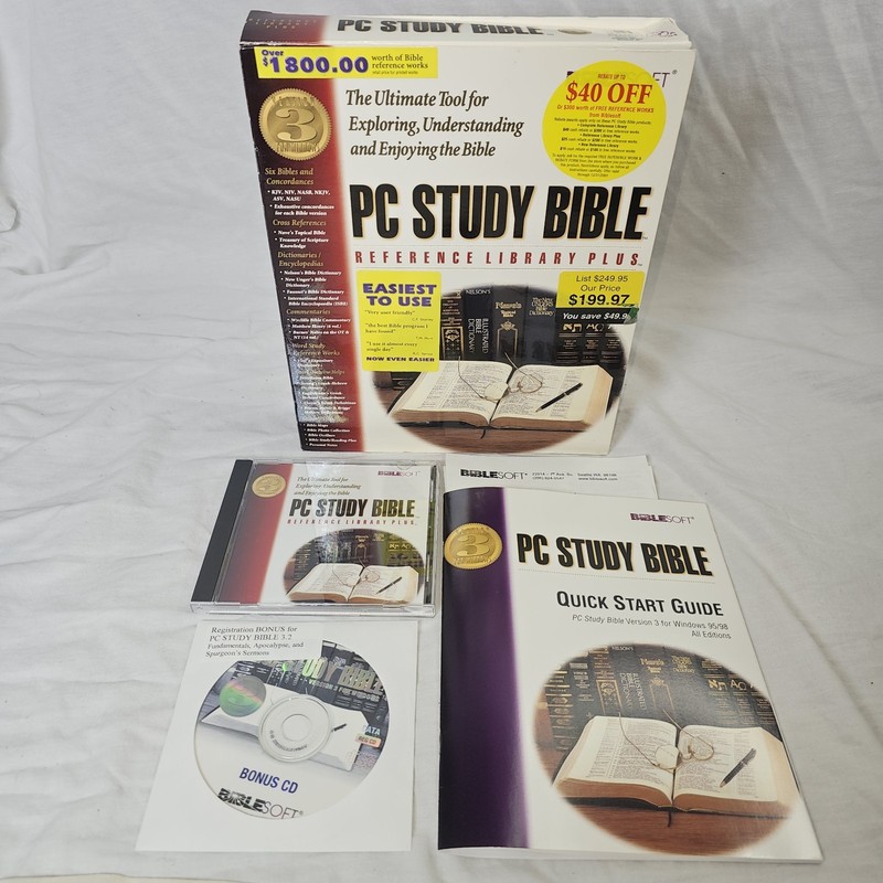 Biblesoft PC Study Bible Reference Library Plus Version 3 Windows Bonus Disk