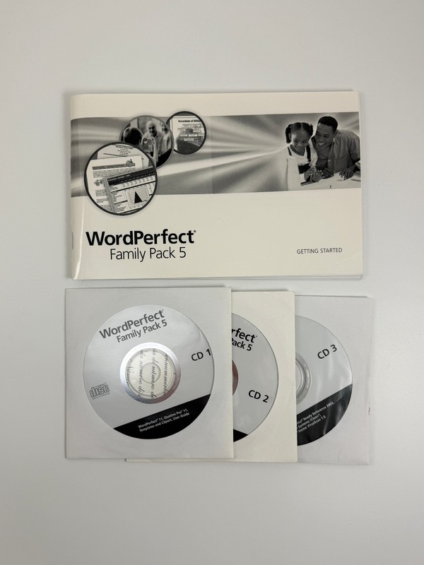 Corel WordPerfect Family Pack 5 – WordPerfect 11, Family Tree & MORE | TESTED