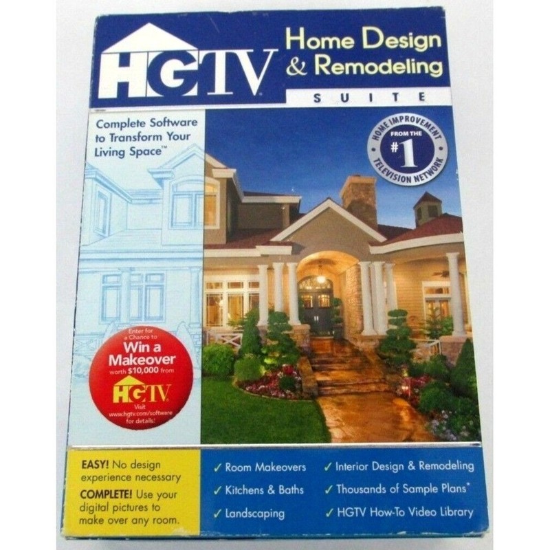 HGTV Home Design & Remodeling Suite Software for Windows XP and Vista CD-ROM