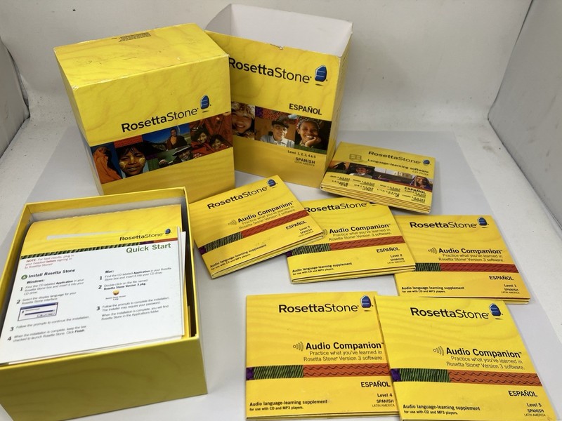 Rosetta Stone Spanish Latin America Level 1-5 Full Set of Discs