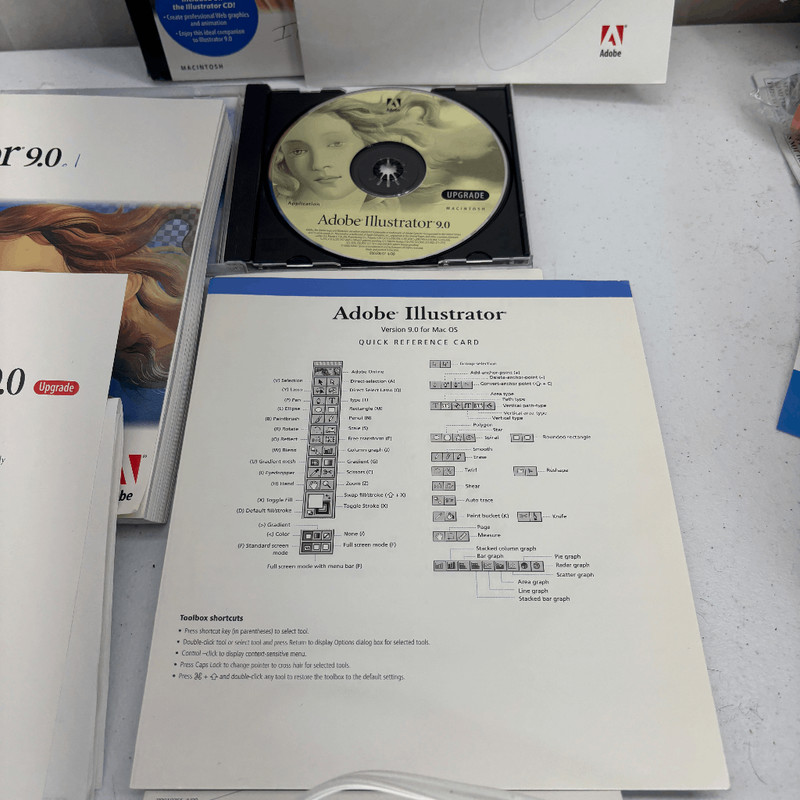 Adobe Illustrator 9.0 Upgrade Big Box Macintosh Mac User Guide + Serial Number gallery