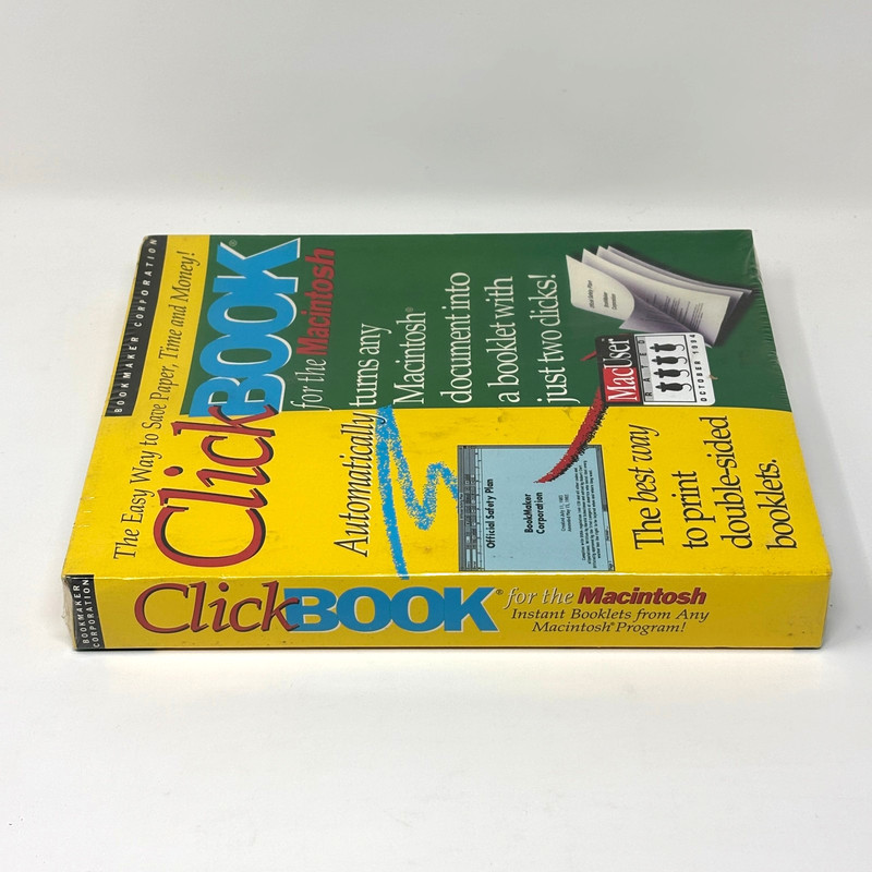 Vintage 90s Sealed Clickbook 1.2 for the Macintosh Software - Bookmaker gallery