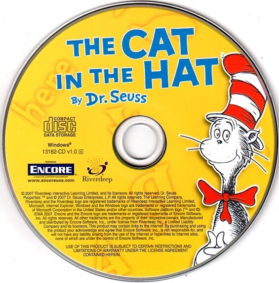 The Cat In The Hat By Dr. Seuss (Age4-7) (PC-CD, 2007) Windows -NEW CD in SLEEVE