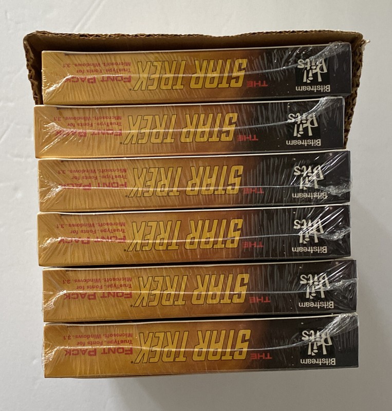 Star Trek Bitstream Font Pack MS-DOS Windows 3.1 Store Display 1992 Lot Of 6 gallery