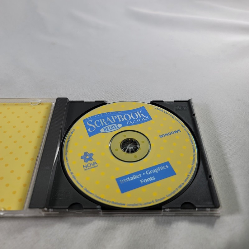 Art Explosion Scrapbook Factory Deluxe 2001 Windows 95 98 NT 2000 XP CD Rom pc1 gallery