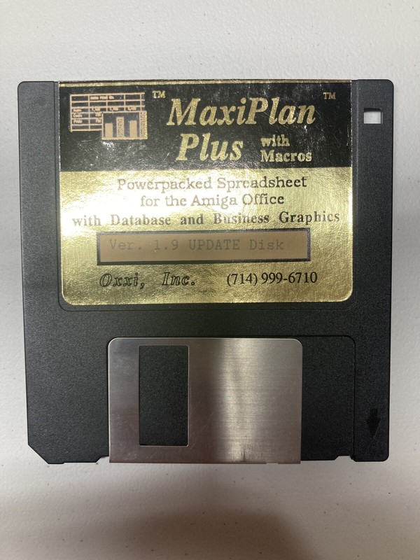 Amiga MAXIPLAN SPREADSHEET PROGRAM FOR AMIGA V 1.9 3.5″ DISK