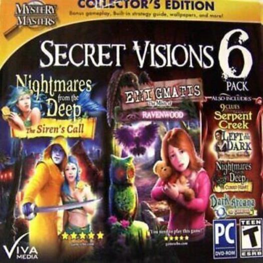 Mystery Masters: Secret Visions 6 Pack Collector’s PC DVD vampire puzzle games!