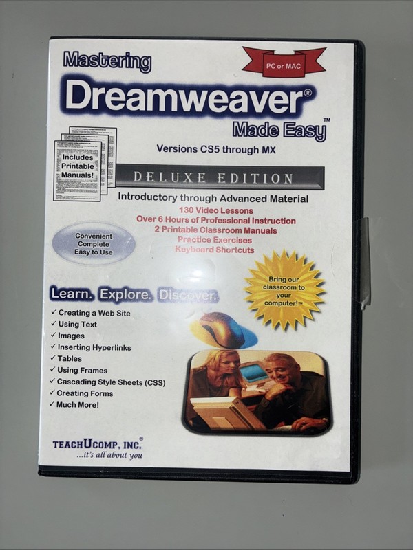Mastering Dreamweaver Deluxe Edition Versions CS5 Through MX DVD ROM PC Or MAC