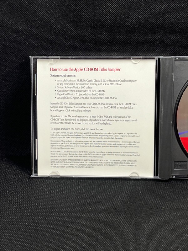 Rare, Vintage 1992 Apple Computer CD-ROM Titles Sampler, used, in Jewel case gallery