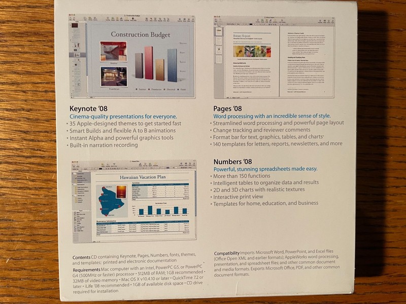 Apple iWork '08 5-User Family Pack License MA791Z/A gallery