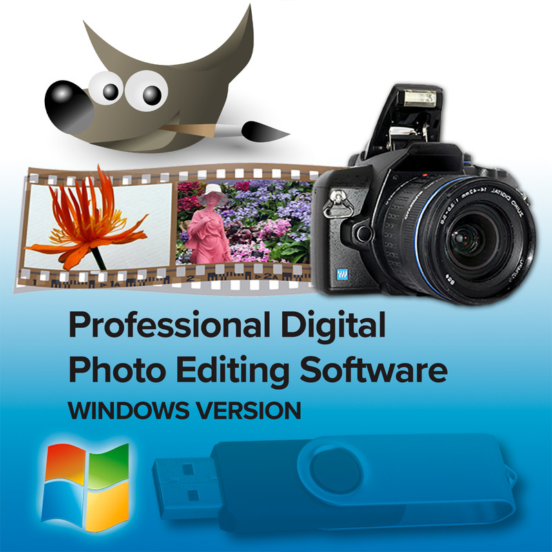 NEW PRO Photo Graphic Design Image Editing Software-GIMP-w Photo shop Guide-USB