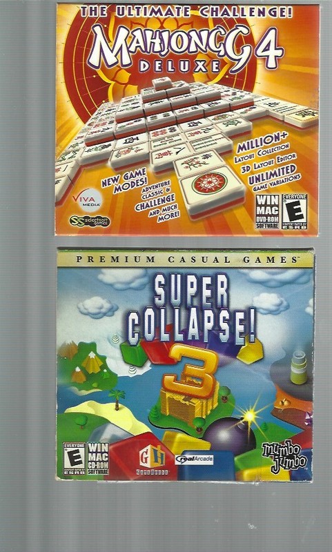 Ultimate Challenge Mahjong 4 Deluxe & Super Collapse CD-Rom Win MAC Excellent