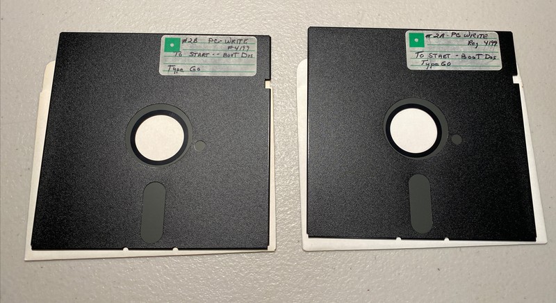 Two Disk PC-WRITE #4199 DOS IBM Tandy Vintage gallery