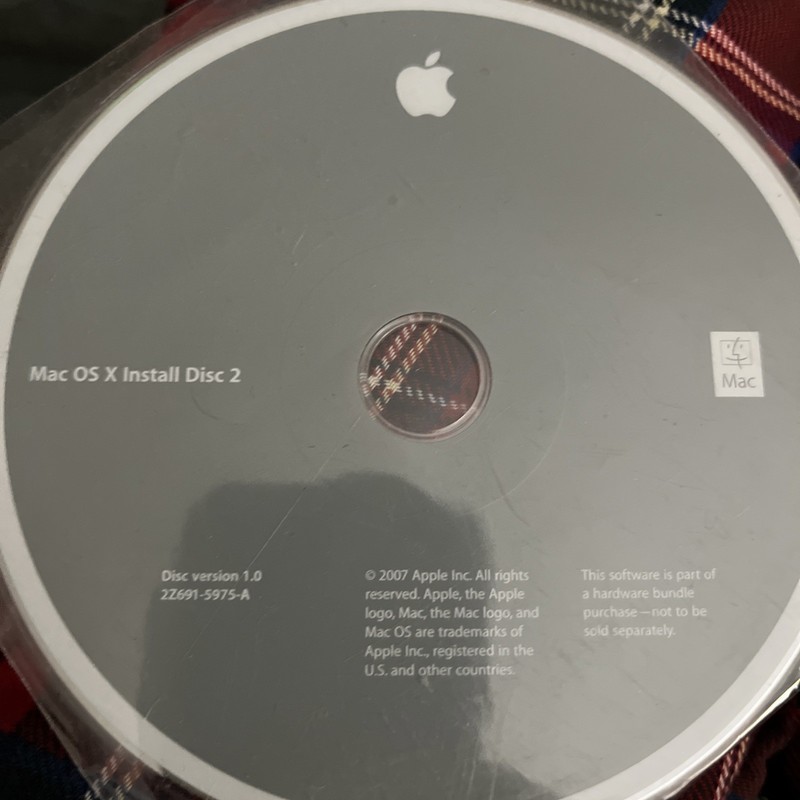 Vintage 2005 Apple Mac OS X Install Disc 2 Disc Version 1.0