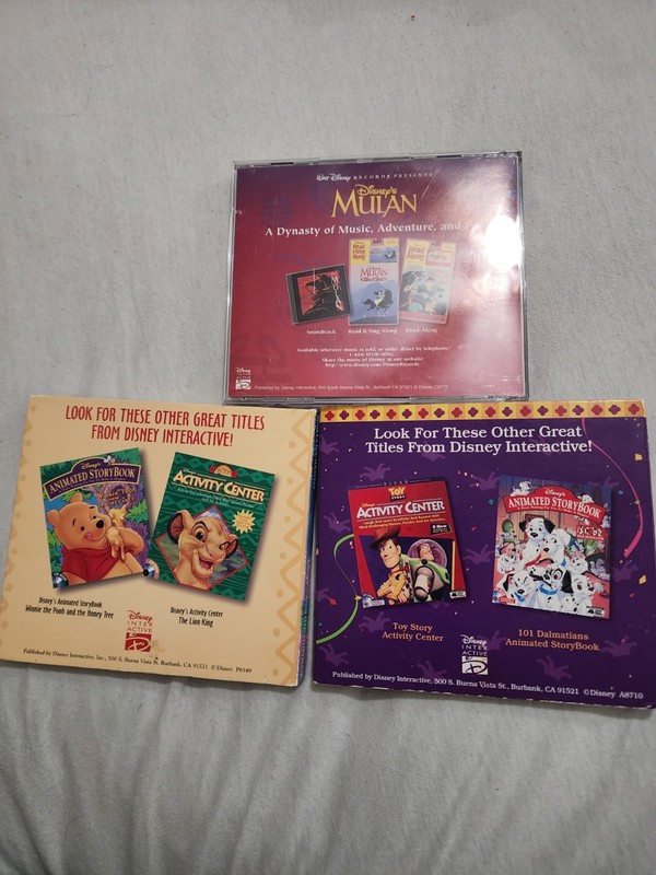 Disney PC Lot Animated Storybook Mulan, Pocahontas, The Hunchback Of Notre Dame gallery