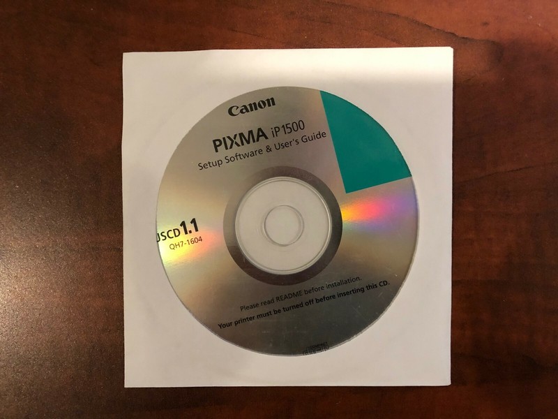 Canon PIXMA iP1500 Digital Photo Inkjet Printer Setup Software & User’s Guide
