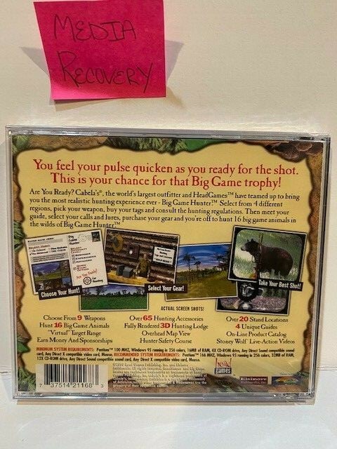Cabela's Big Game Hunter 1 & 2 CD-ROM SET PC Windows 95/98 gallery