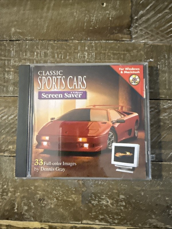 Classic Sports Cars Screen Saver PC Cd Rom