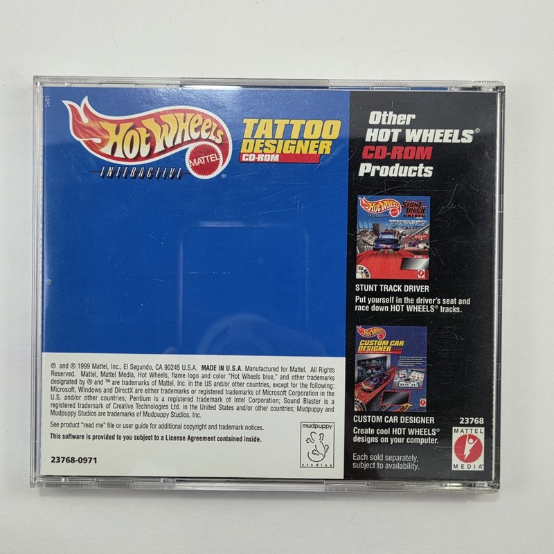 Mattel Hot Wheels Interactive Tattoo Designer & Slot Car Racing Games, CD-ROM gallery