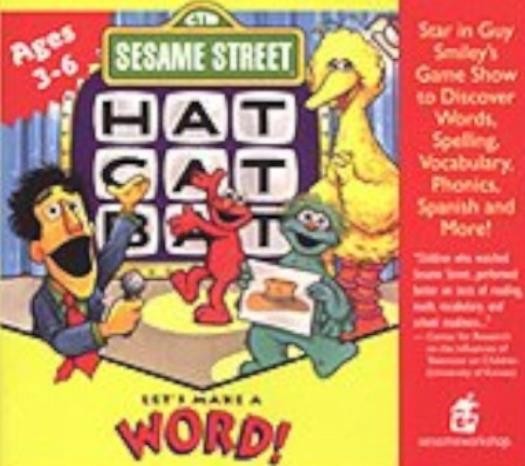 Sesame Street Lets Make a Word PC CD early learning build confidence letter game