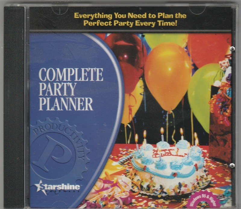 Complete Party Planner PC CD-ROM by Starshine for Win 95