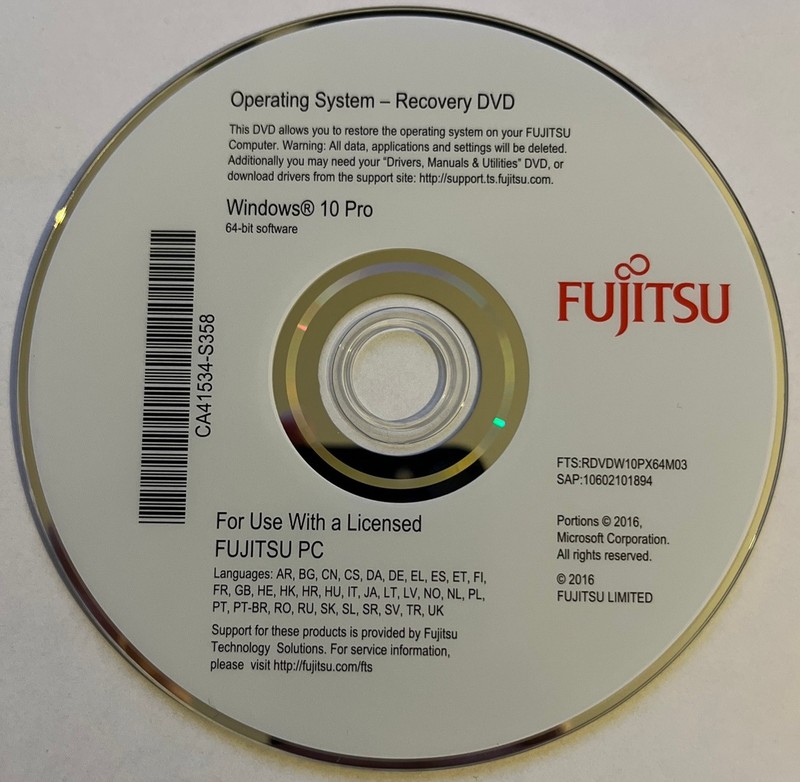 Microsoft Windows 10 Pro 64 Bit DVD German Multi OEM Disk *NEW*
