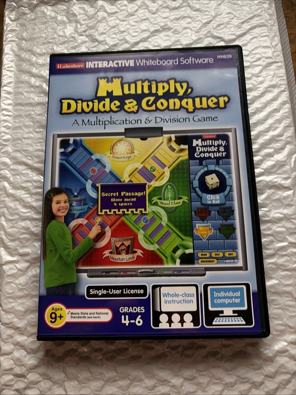 Multiply Divide & Conquer PC / MAC Educational Game Grades 4-6 Lakeshore New