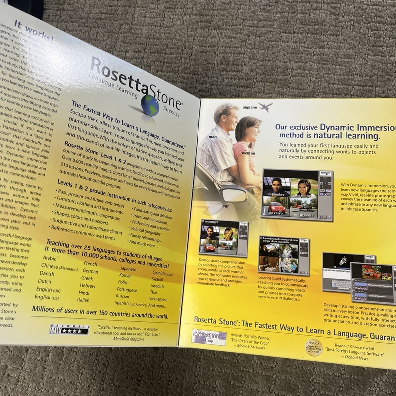 Rosetta Stone Italiano Level 1 & 2 Personal Edition New Open Box Complete gallery