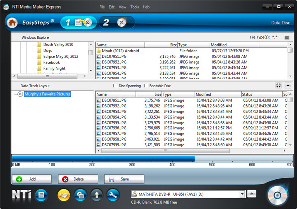 NTI Media Maker Express, CD DVD Burning for Win 11/10/8/7,Vista or XP SP3 (1 PC) gallery