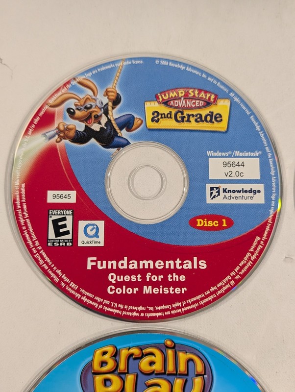 4 Loose 2nd Grade Learning PC CD-ROMs | Brain Play Jump Start Reading Math gallery