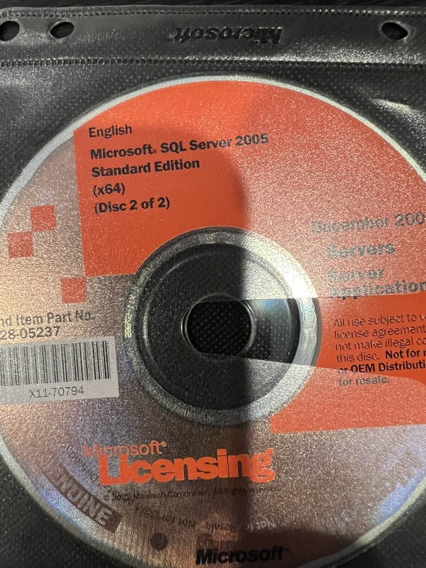 Microsoft SQL 2005 Standard Edition X64 No Product Key Never Used gallery