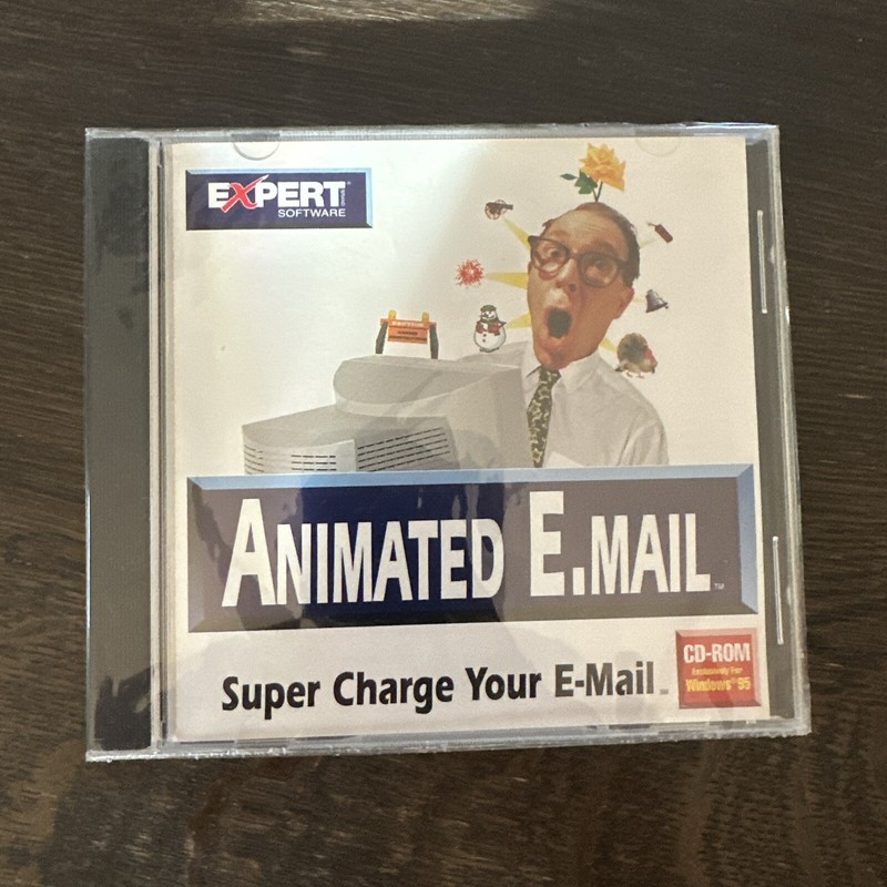 Animated E-mail, Vintage (Expert Software 1997) CD Windows 95 + Factory Sealed