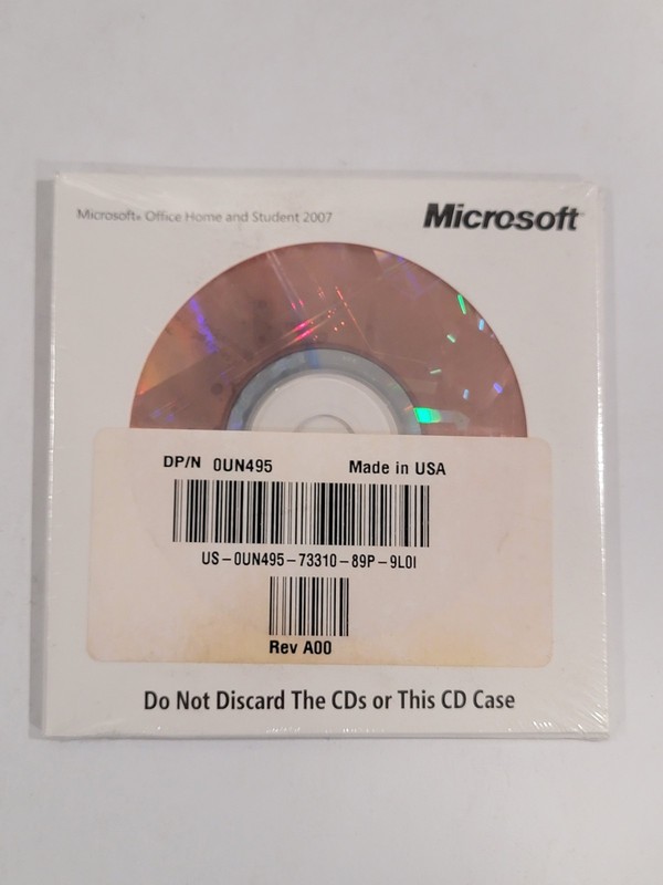 Microsoft Office Home and Student 2007 Windows CD With Product Key – NEW SEALED
