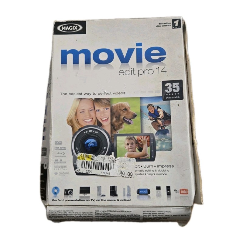 Magix Movie Edit Pro 14 software complete with manuals
