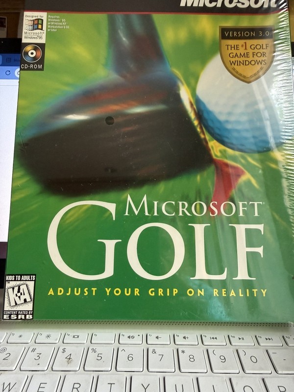 Microsoft Golf Version 3.0 (1996) PC CD-ROM -Vintage Computer Game- NIB-SEALED gallery
